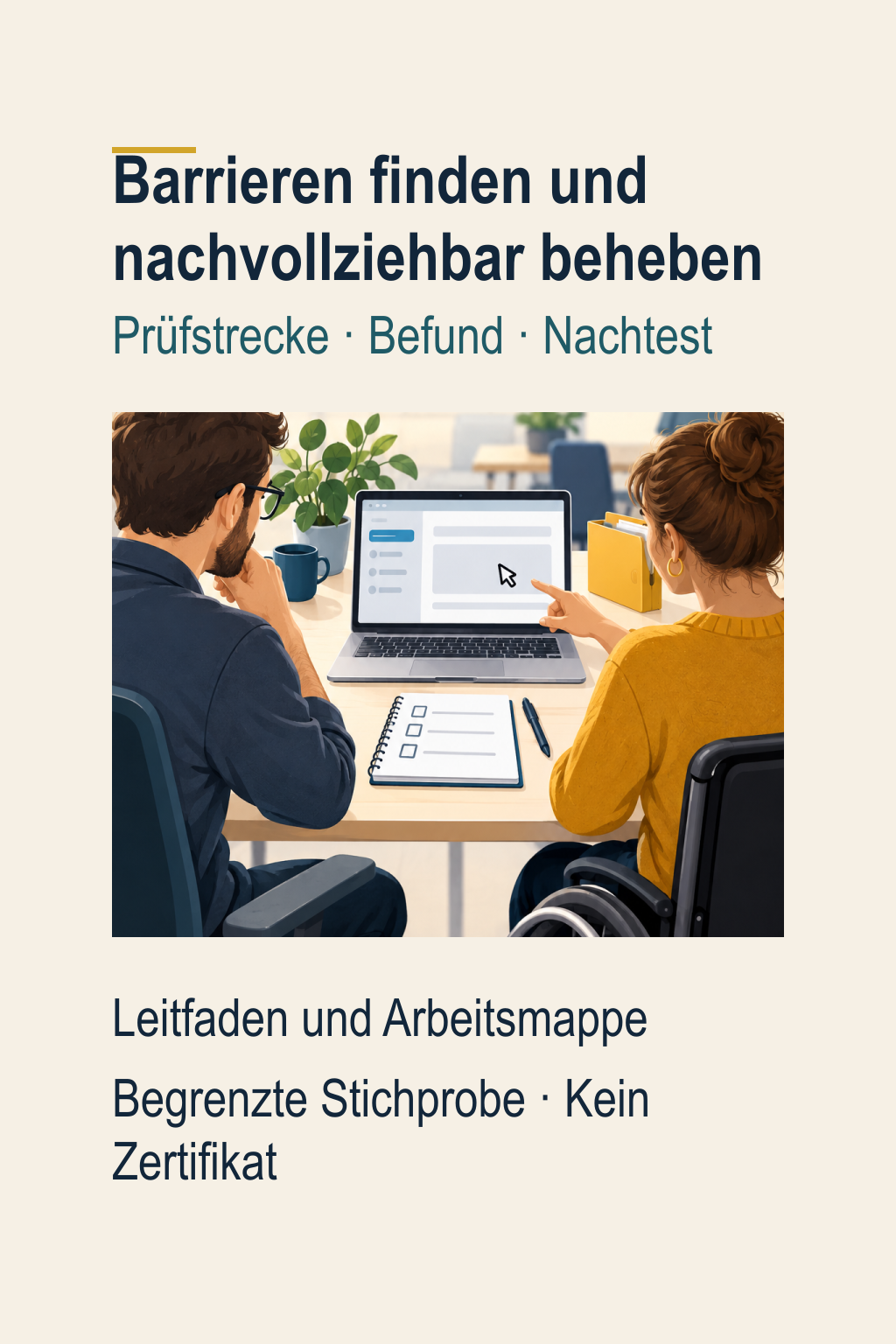 Barrieren finden und nachvollziehbar beheben